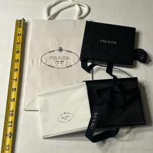 Prada Shopping bag, box + tissue and ribbon